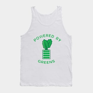 Vegan T-Shirt / Powered By Plants / Funny Vegan T-Shirt / Powered By Greens / Vegan Power Tank Top